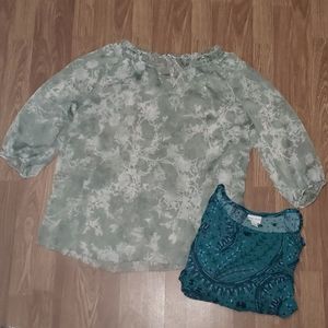 1x Sonoma sheer blouse + Ava & Viv shirt